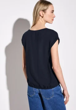 Bluse in Unifarbe