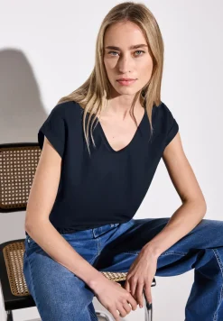 Bluse in Unifarbe