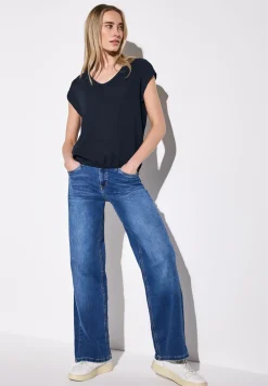 Bluse in Unifarbe