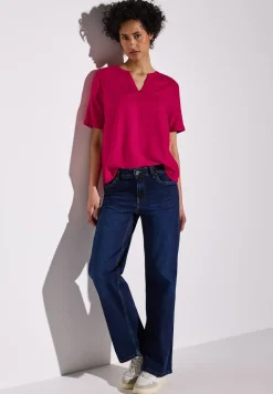 Bluse in Unifarbe