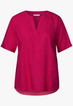 Bluse in Unifarbe