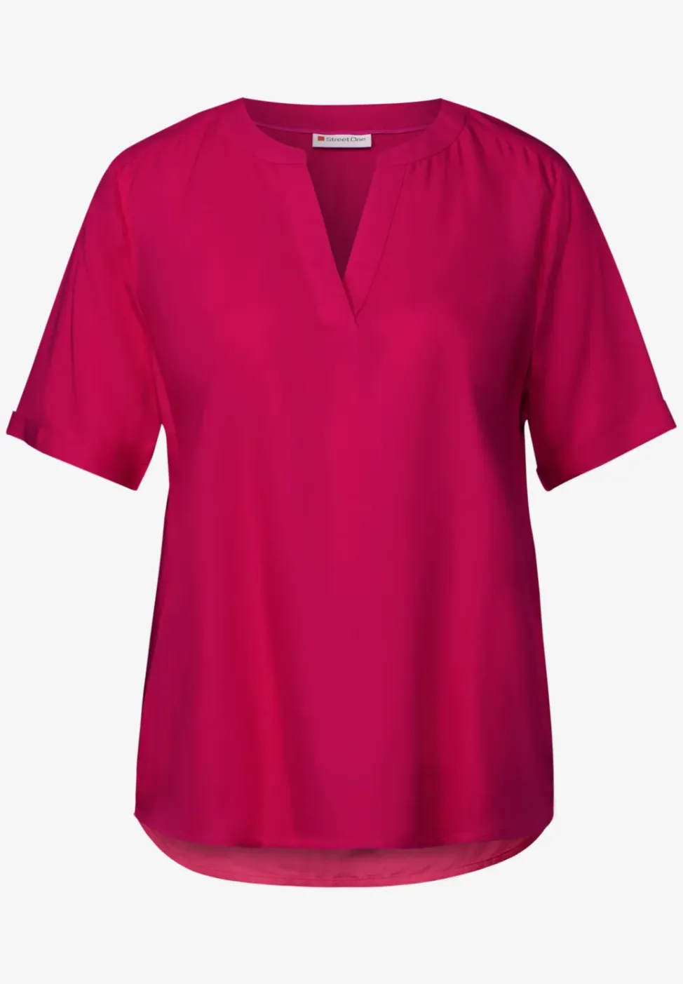 Bluse in Unifarbe