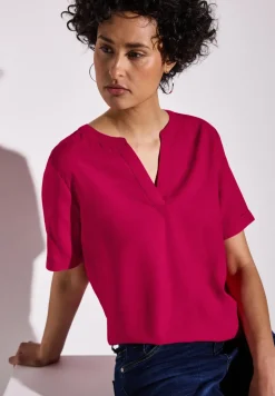 Bluse in Unifarbe