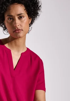Bluse in Unifarbe