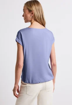 Bluse in Unifarbe