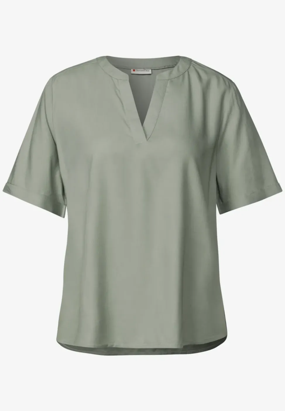 Bluse in Unifarbe