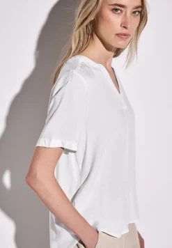 Bluse in Unifarbe