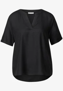 Bluse in Unifarbe