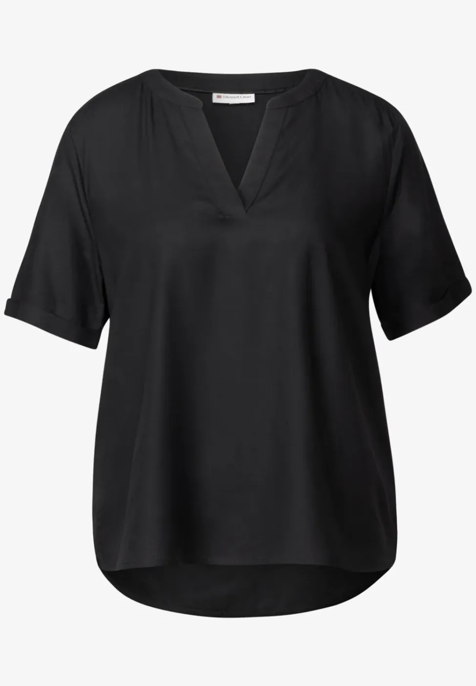 Bluse in Unifarbe