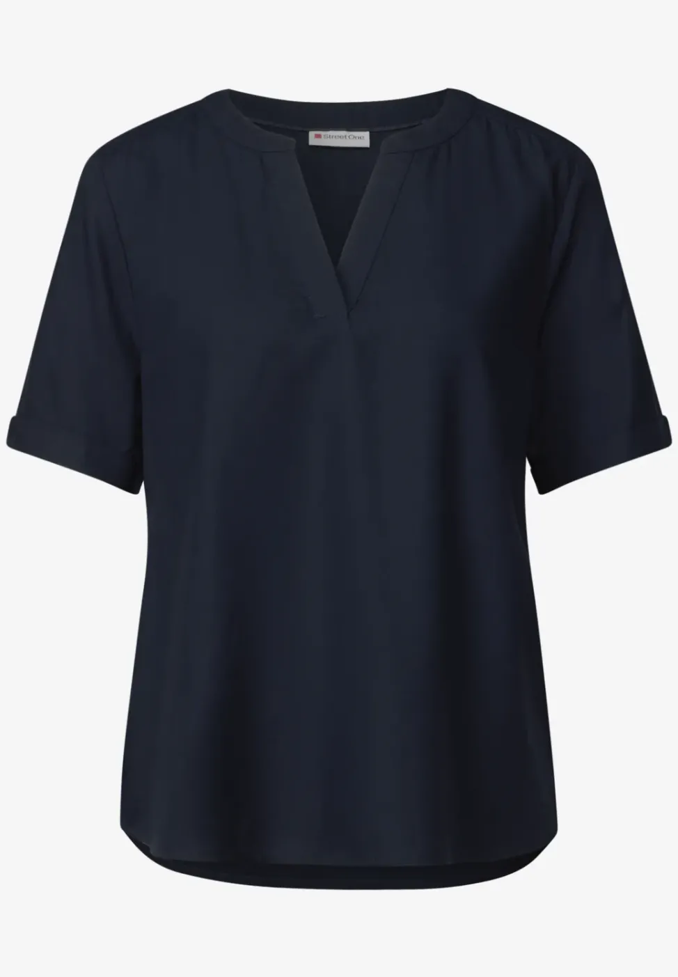 Bluse in Unifarbe