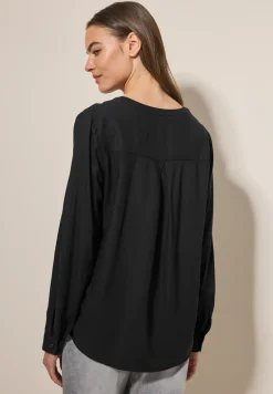 Bluse in Unifarbe