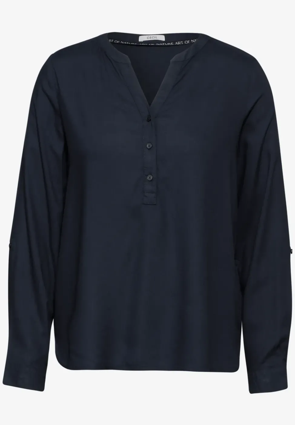 Bluse in Unifarbe
