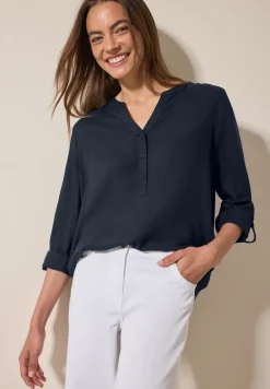 Bluse in Unifarbe