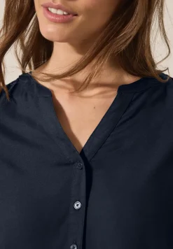 Bluse in Unifarbe