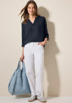 Bluse in Unifarbe