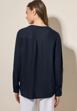Bluse in Unifarbe