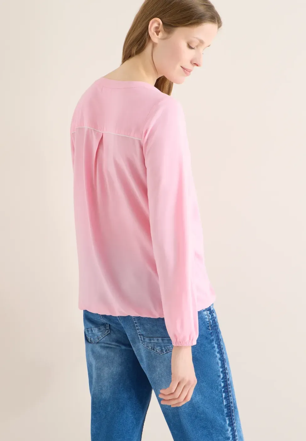 Bluse in Unifarbe