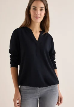 Bluse in Unifarbe
