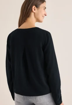 Bluse in Unifarbe