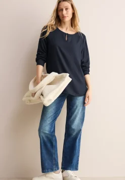 Bluse in Unifarbe