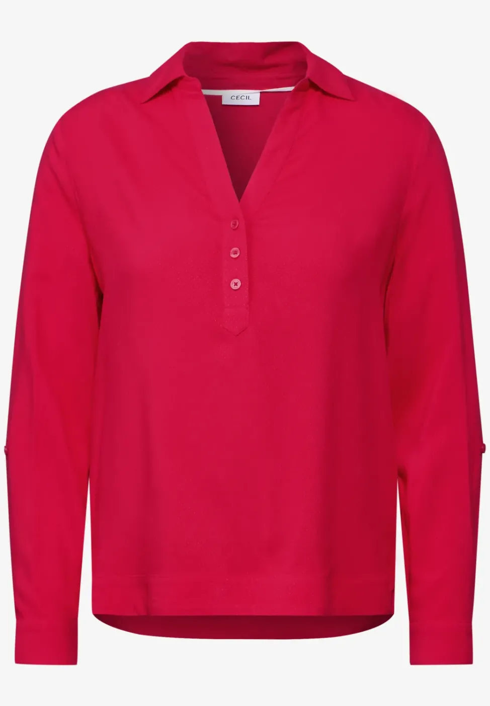 Bluse in Unifarbe