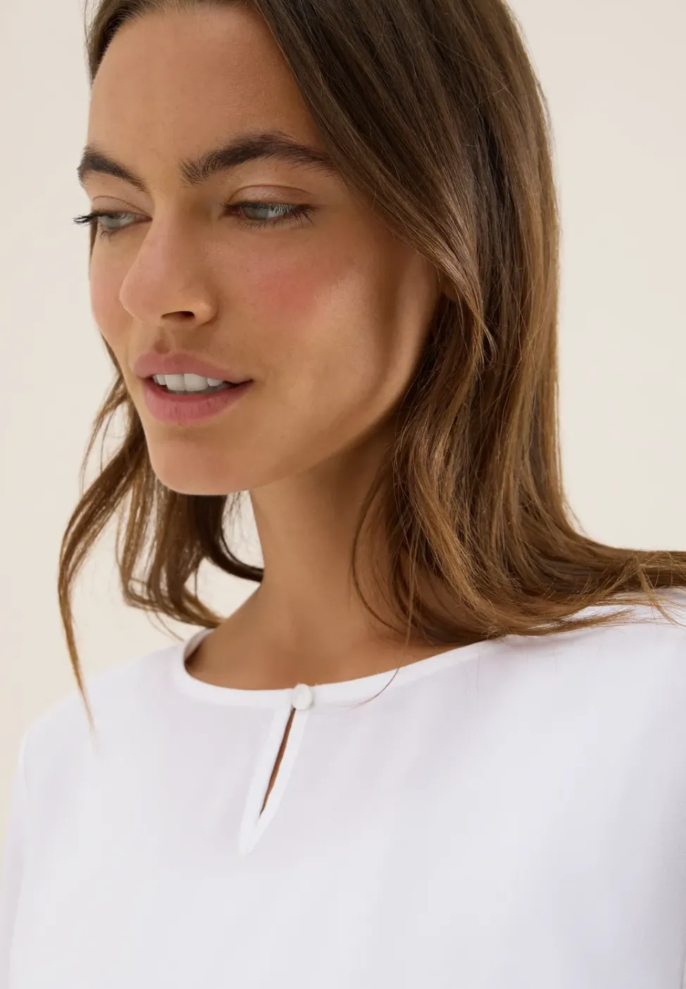 Bluse in Unifarbe