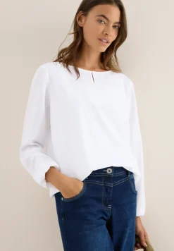 Bluse in Unifarbe