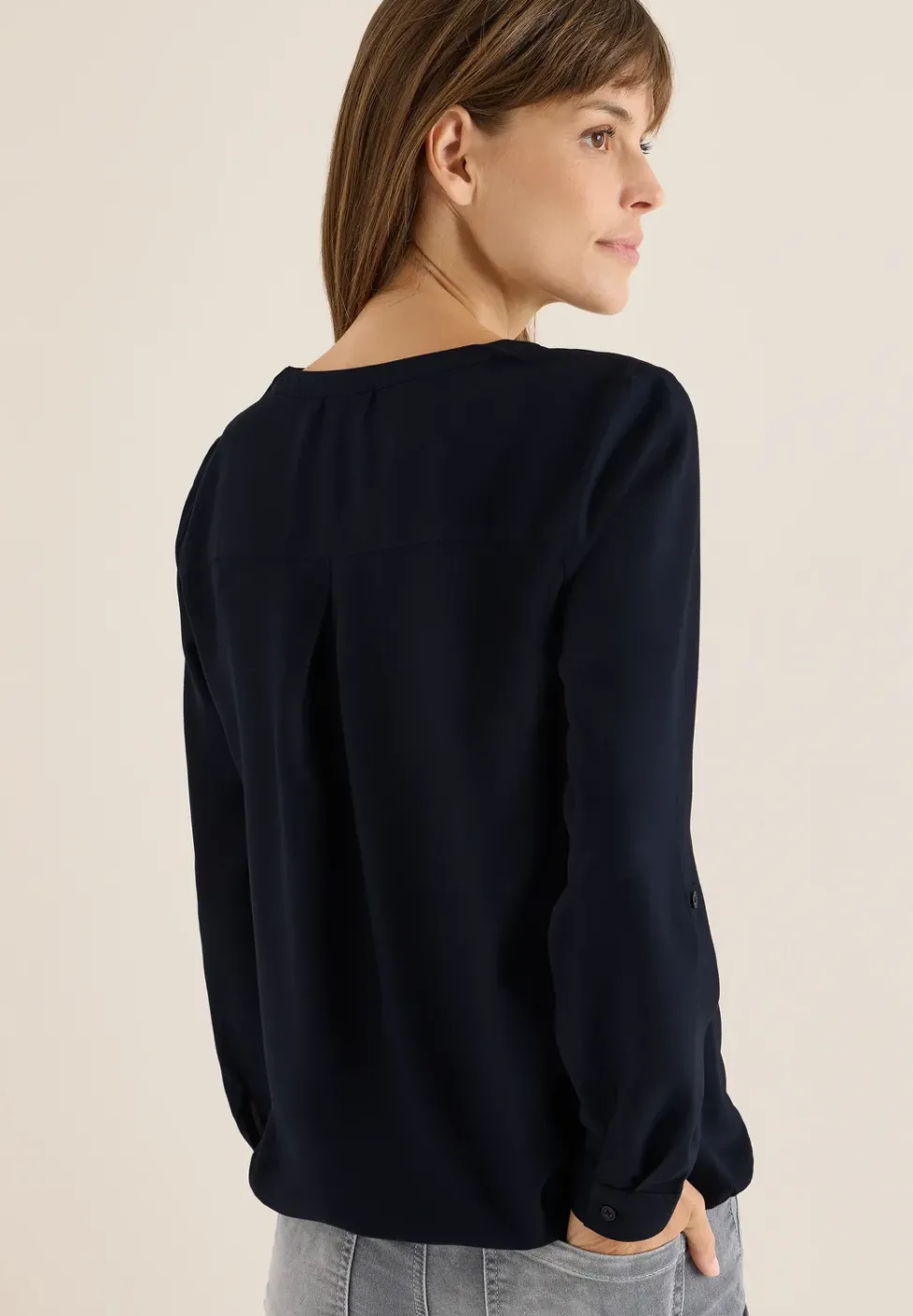 Bluse in Unifarbe