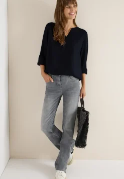 Bluse in Unifarbe