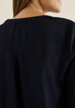 Bluse in Unifarbe