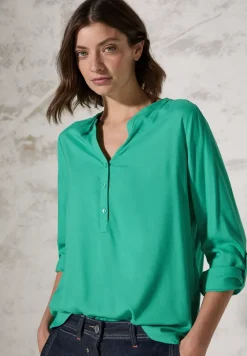 Bluse in Unifarbe