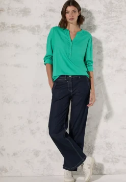 Bluse in Unifarbe