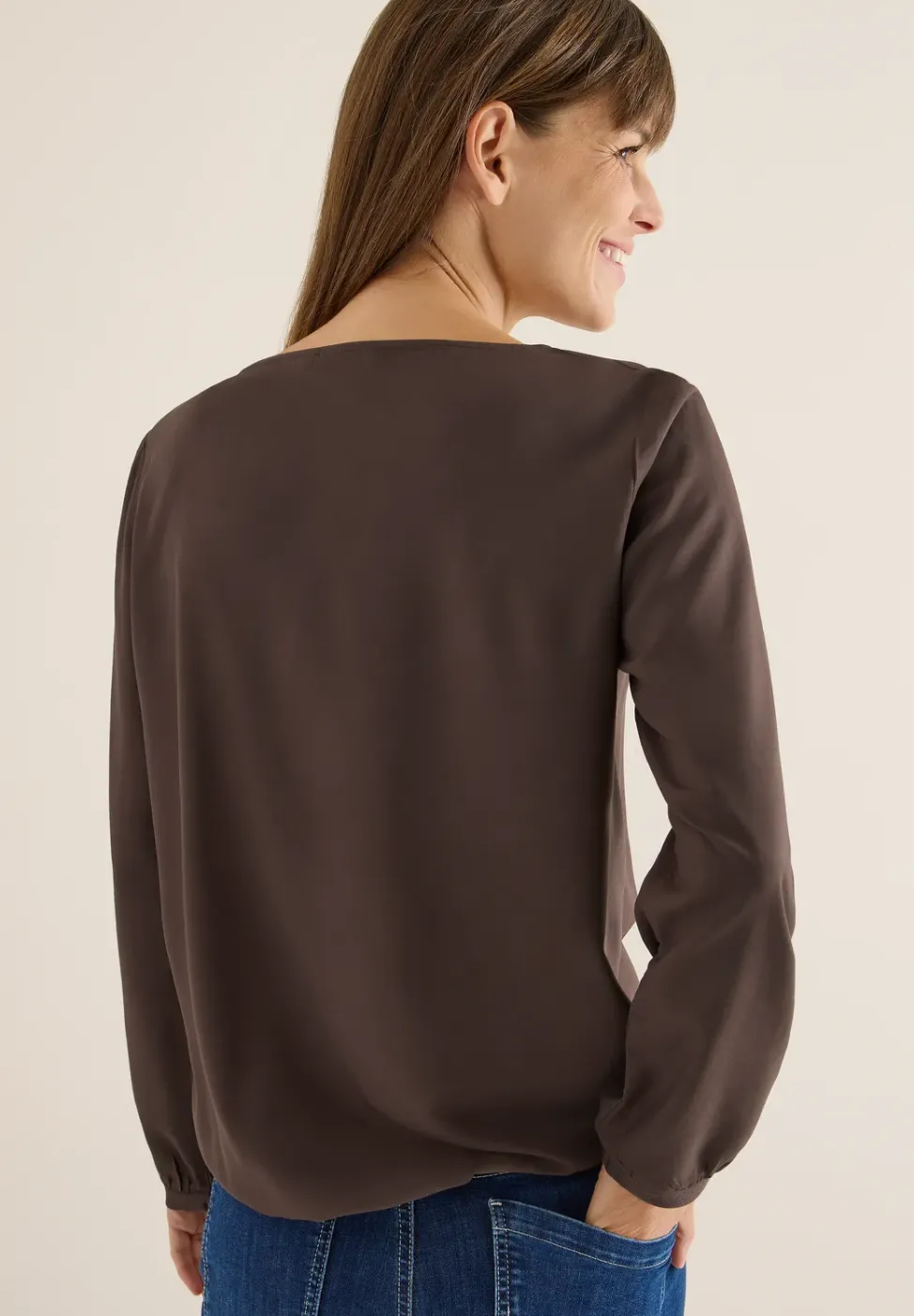 Bluse in Unifarbe
