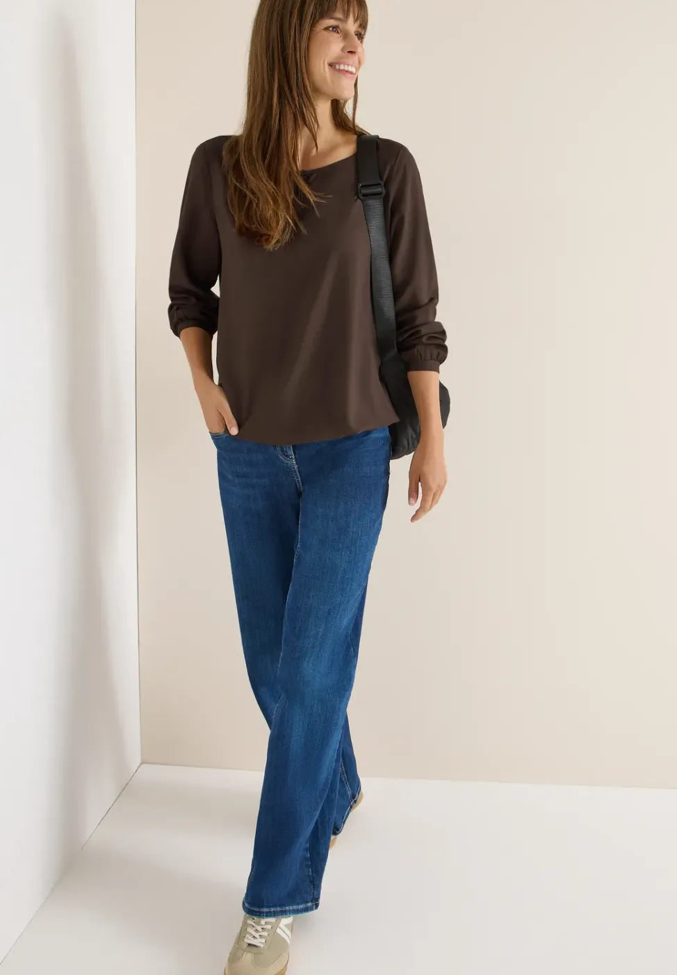 Bluse in Unifarbe