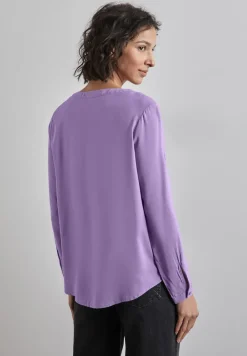 Bluse in Unifarbe