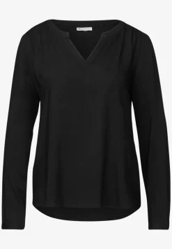 Bluse in Unifarbe