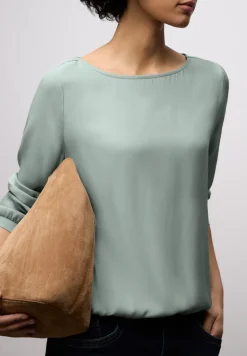 Bluse mit Elastiksaum