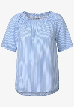 Bluse mit elastischem Kragen