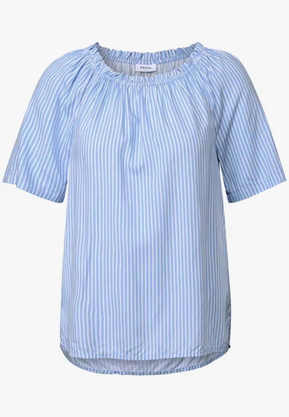 Bluse mit elastischem Kragen