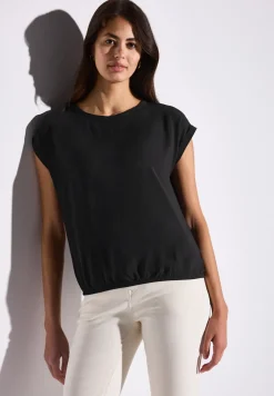 Bluse mit elastischem Saum