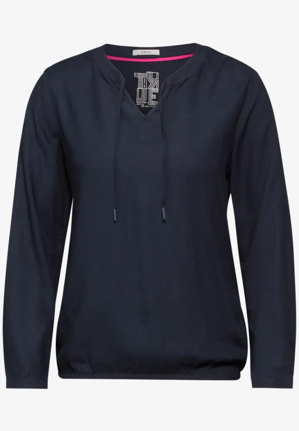Bluse mit elastischem Saum