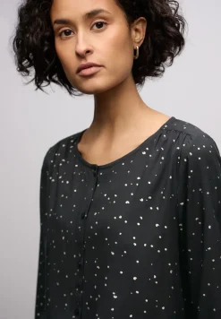 Bluse mit Folienprint
