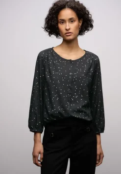 Bluse mit Folienprint