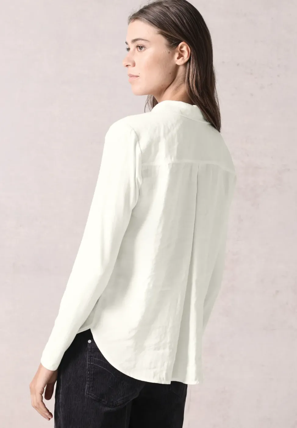 Bluse mit Jersey-Arm