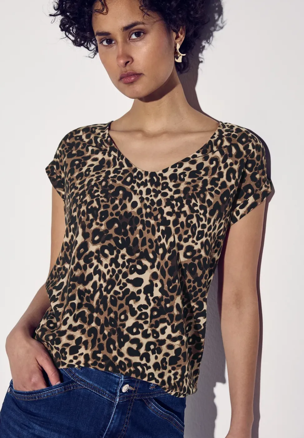 Bluse mit Leo-Muster