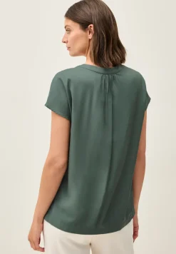 Blusenshirt in Unifarbe
