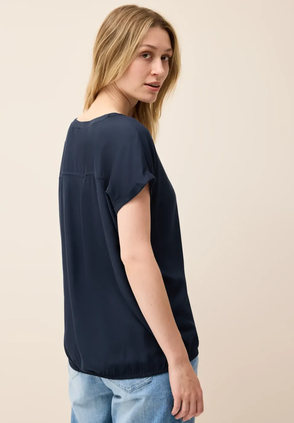 Blusenshirt in Unifarbe