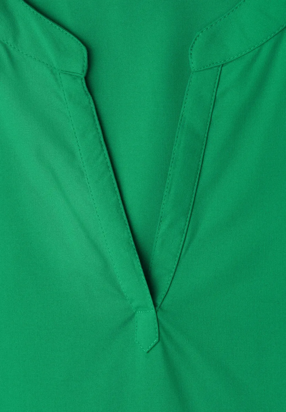 Blusenshirt in Unifarbe mit Split Neck