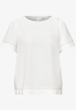 Blusenshirt mit Rundhals und Tape-Details