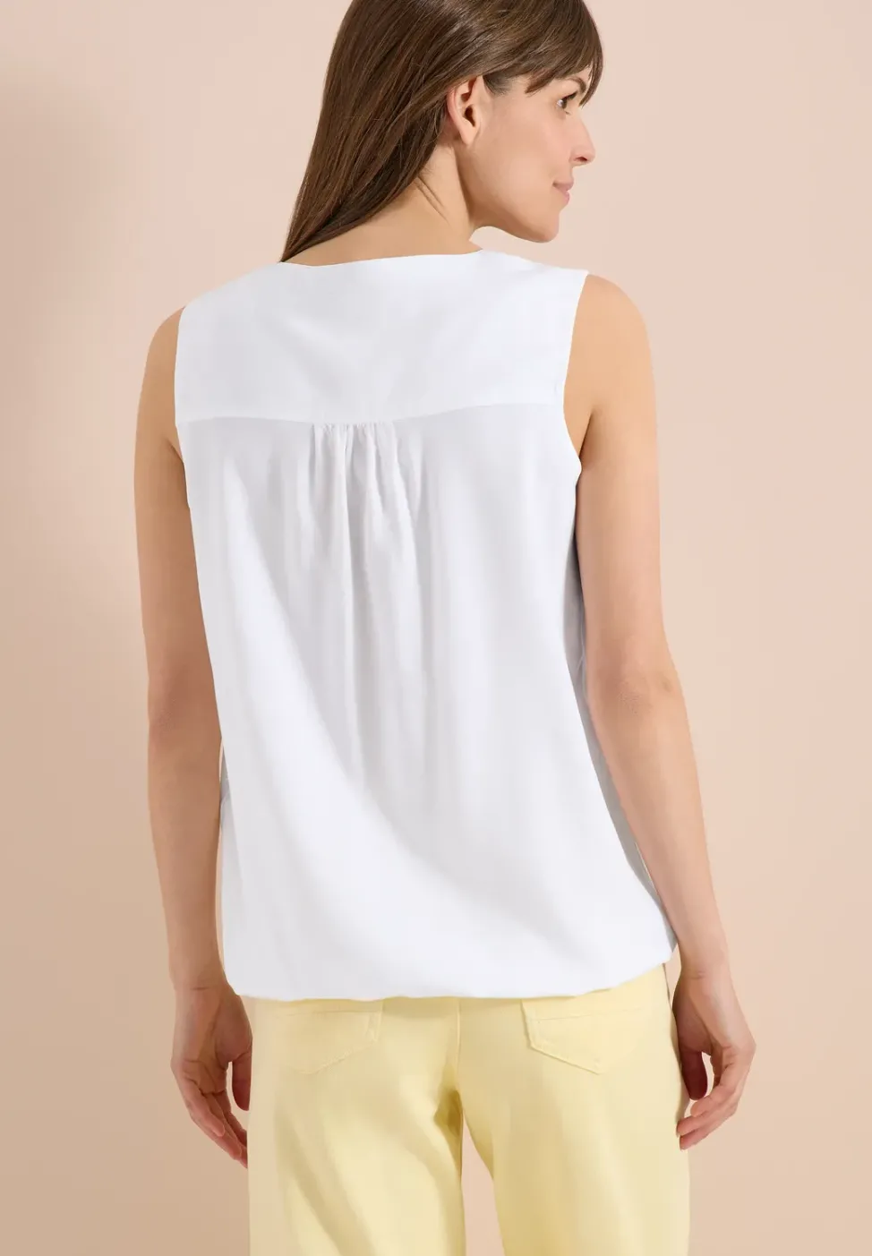 Blusentop mit Split Neck und Bändern